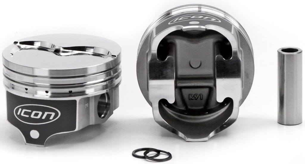 ICON PISTONS IC840.030 - BBM Dished Piston Set - 4.350 Bore -23.7cc image