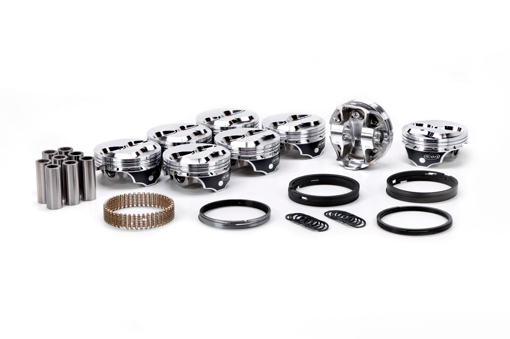 ICON PISTONS IC965.060 - SBC Domed Forged Piston Set 4.125 Bore +7.8cc image