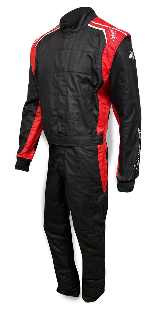 IMPACT RACING 24222507 - Suit Racer 2.0  1pc Large  Black/Red image