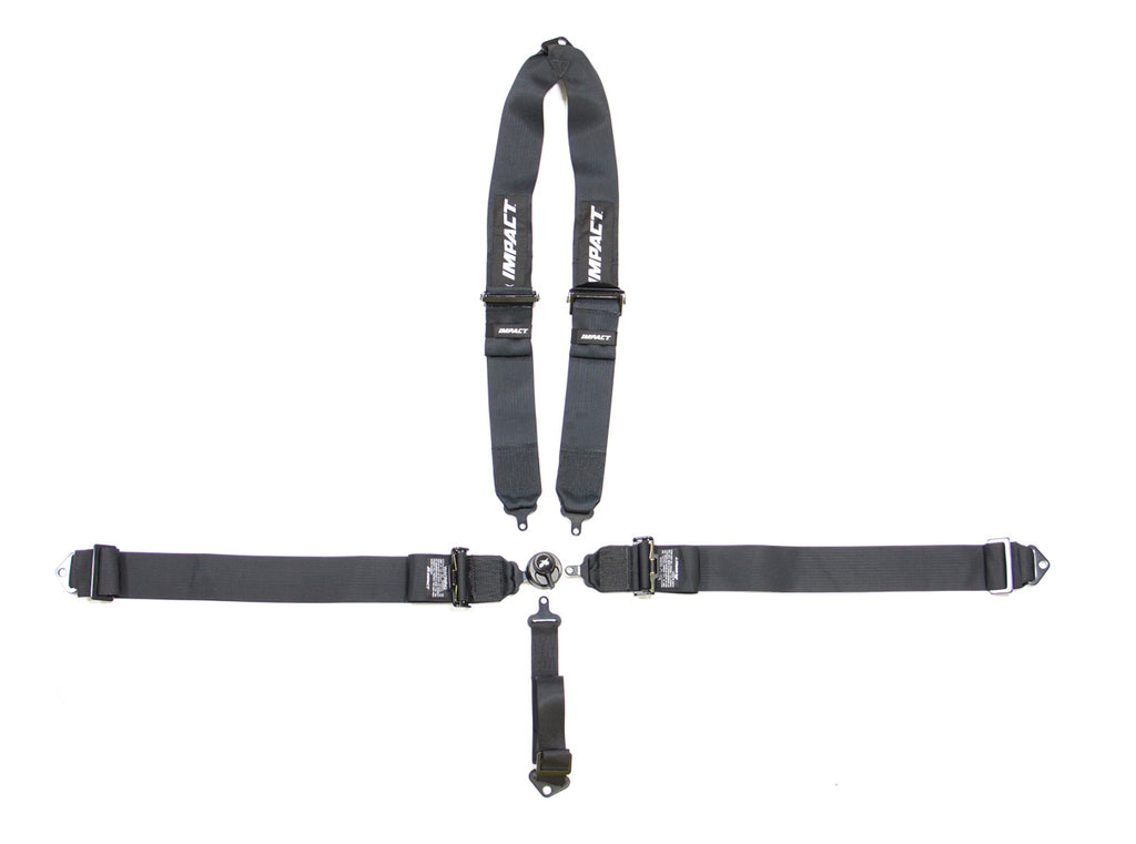 IMPACT RACING 57941111 - 5-PT Wizard Harness V-Type Shoulder P/D Grey image
