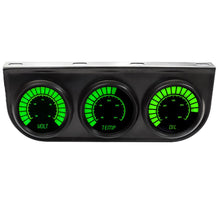 Load image into Gallery viewer, INTELLITRONIX B9333G - 3 Gauge Kit LED Bargraph Panel 2-1/6 w/Green LED image