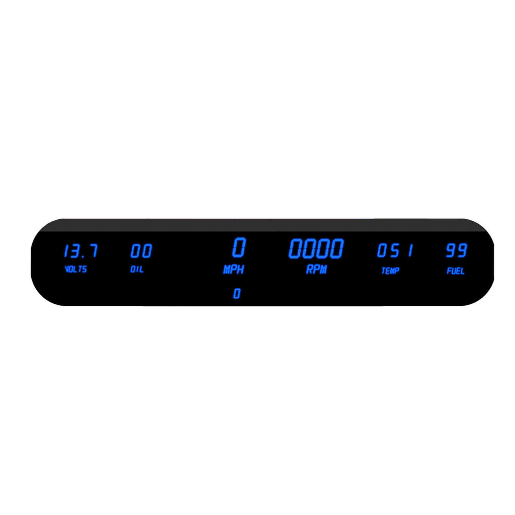 INTELLITRONIX DP10002B - LED Digital Six Gauge Panel Kit w/Blue LED image