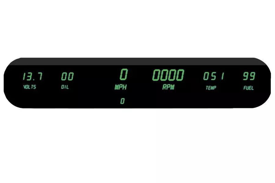 INTELLITRONIX DP10002G - LED Digital Six Gauge Panel Kit w/Green LED image
