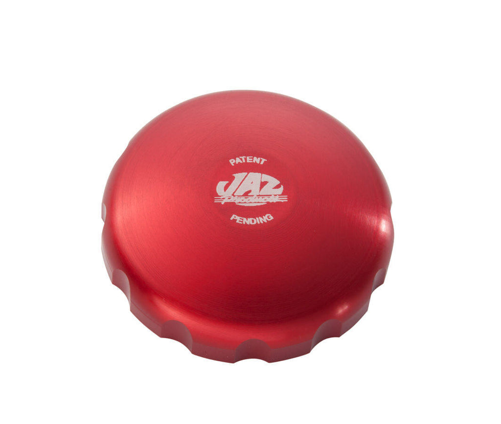 JAZ 340-452-06 - 2-5/8 Billet Twist Fuel Cap - Red Anodized image