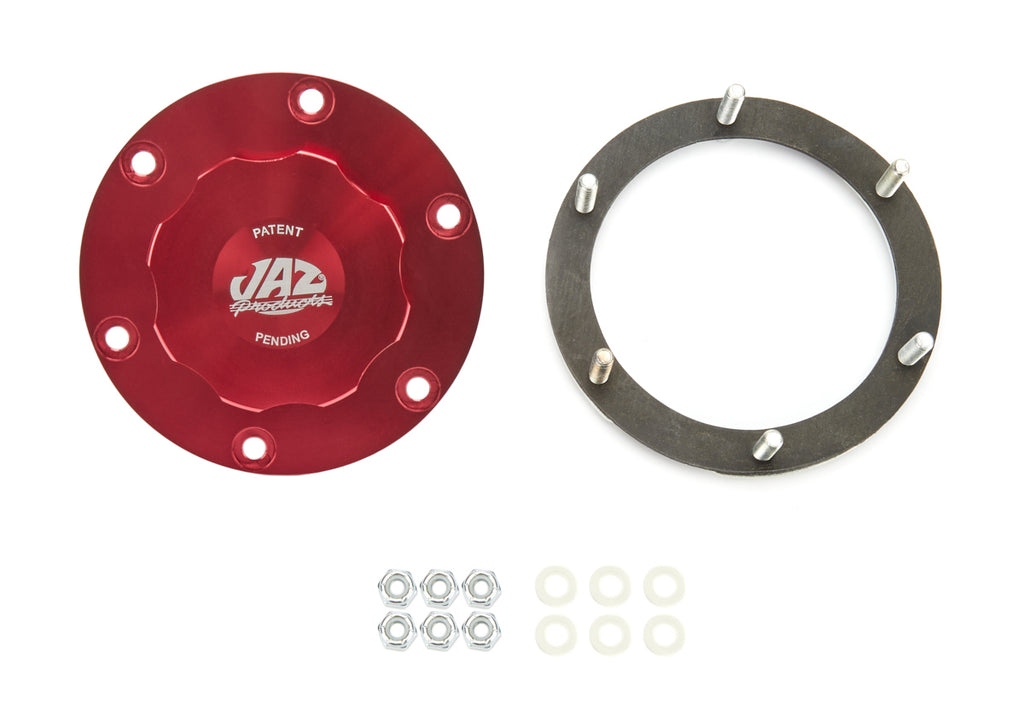 JAZ 391-725-06 - Billet Alm Threaded Cap Assembly 6-Bolt Red image