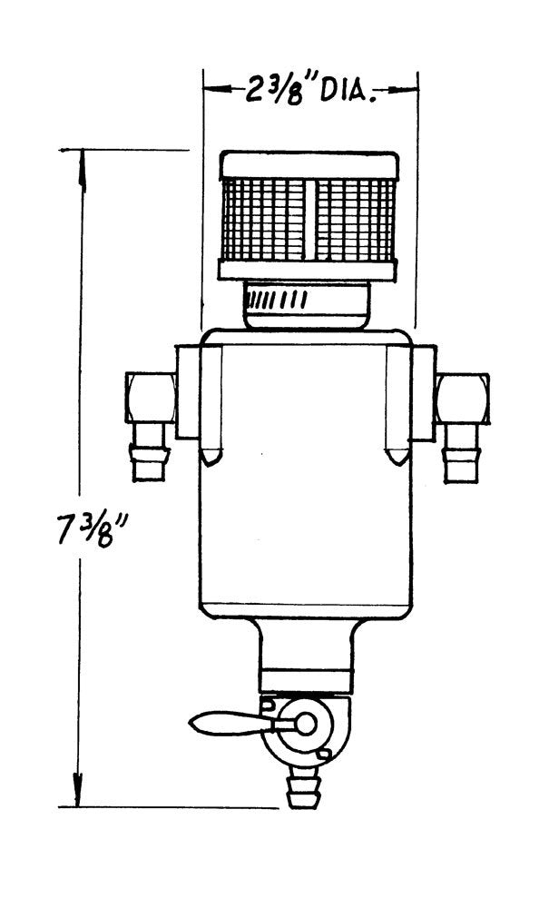 JAZ 605-375-01 - Mini-Breather Tank w/3/8in Fittings image