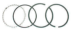 JE PISTONS J10008-4145-5 - Piston Ring Set 4.145 Moly 1/16 1/16 3/16 image