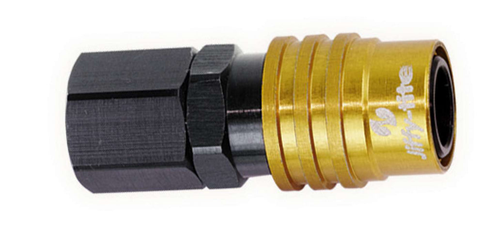 JIFFY-TITE 21702 - Q/R 1/8npt Female Str Socket Valved Gold/Black image