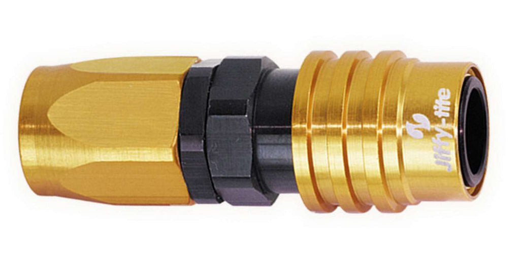 JIFFY-TITE 31606 - Q/R #6 Straight Hose End Gold/Black image