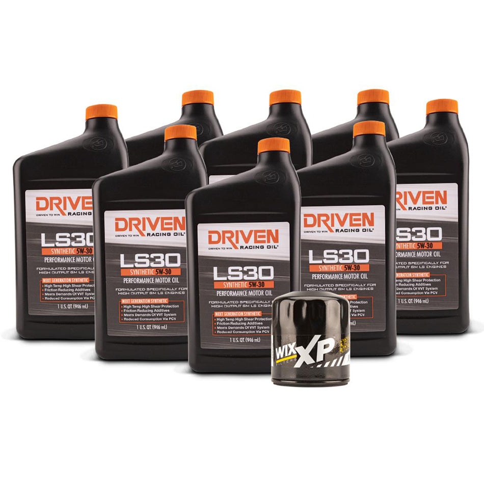 DRIVEN RACING OIL 20834K - LS30 Oil Change Kit 07- LS Engines 8 Qt image