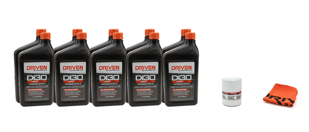 DRIVEN RACING OIL 21021K - 5w30 Oil Change Kit 18- 22 Mustang GT 5.0L 10Qt. image