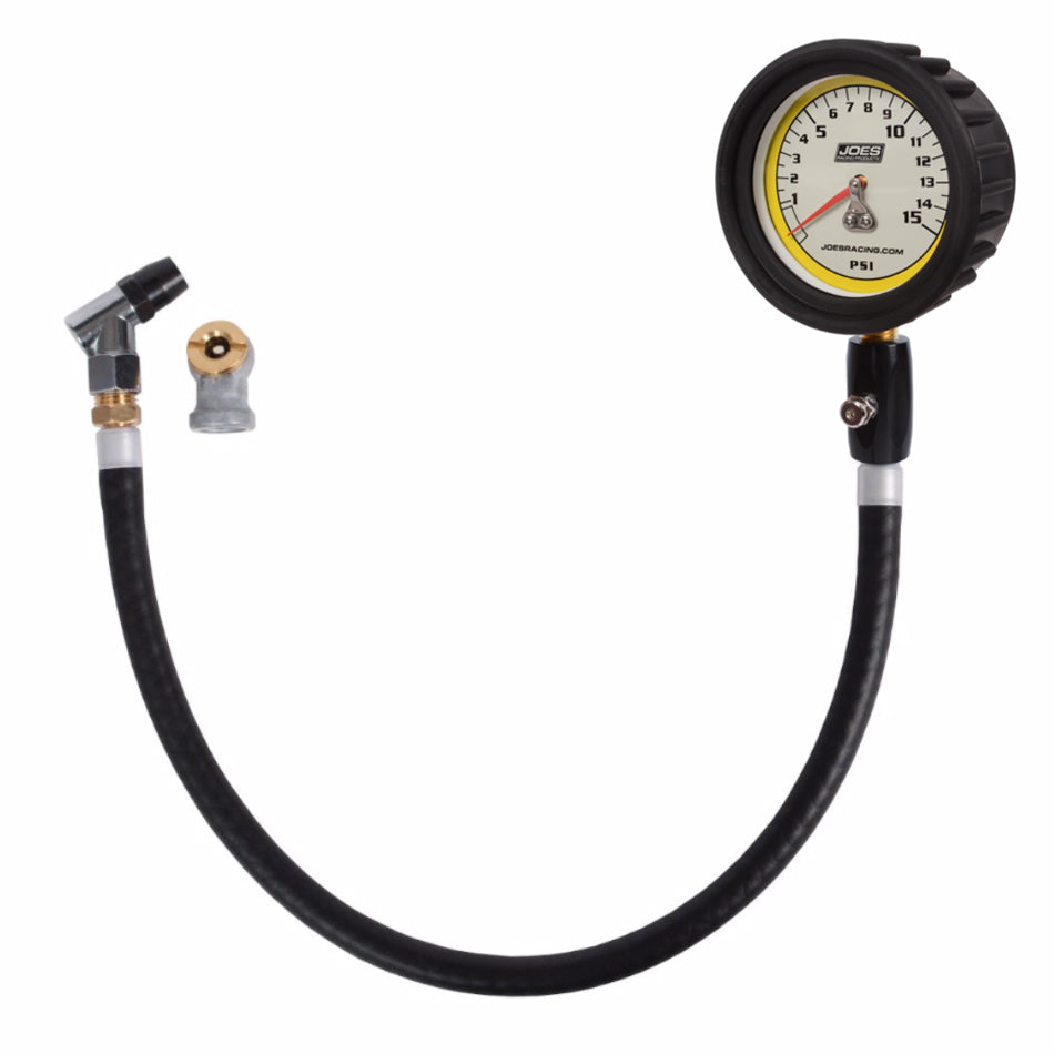 JOES RACING PRODUCTS 32325 - Tire Pressure Gauge 0-15psi Pro w/HiFlo Hold image