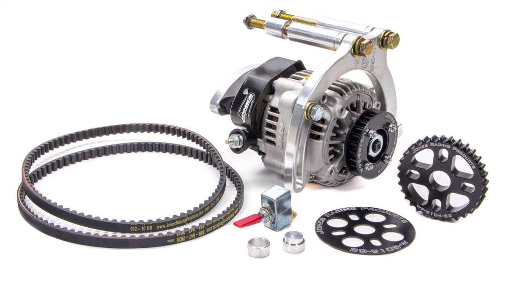 JONES RACING PRODUCTS 2041-RA - HTD Alternator Drive Kit SBC w/SWP image