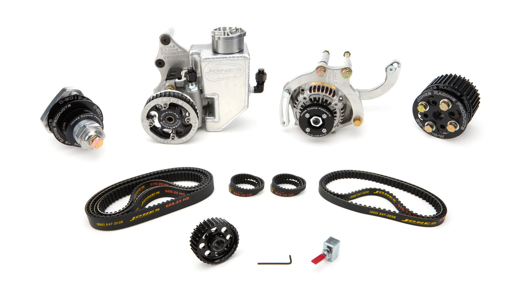 JONES RACING PRODUCTS 4-4698-R - Belt Drive SBC Complete HTD WP / PS / ALT / OP image