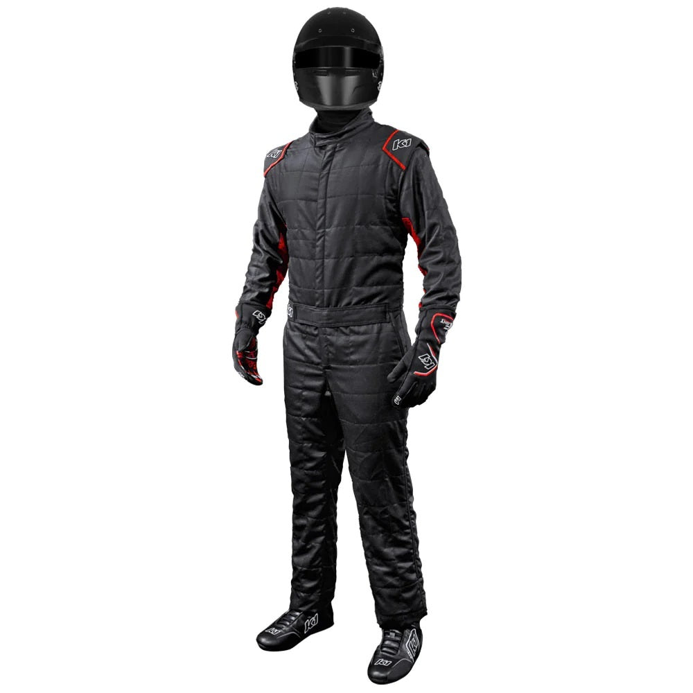 K1 RACEGEAR 20-OTL-NR-5XL - Suit Outlaw 5X-Large Black / Red SFI 3.2A/5 image