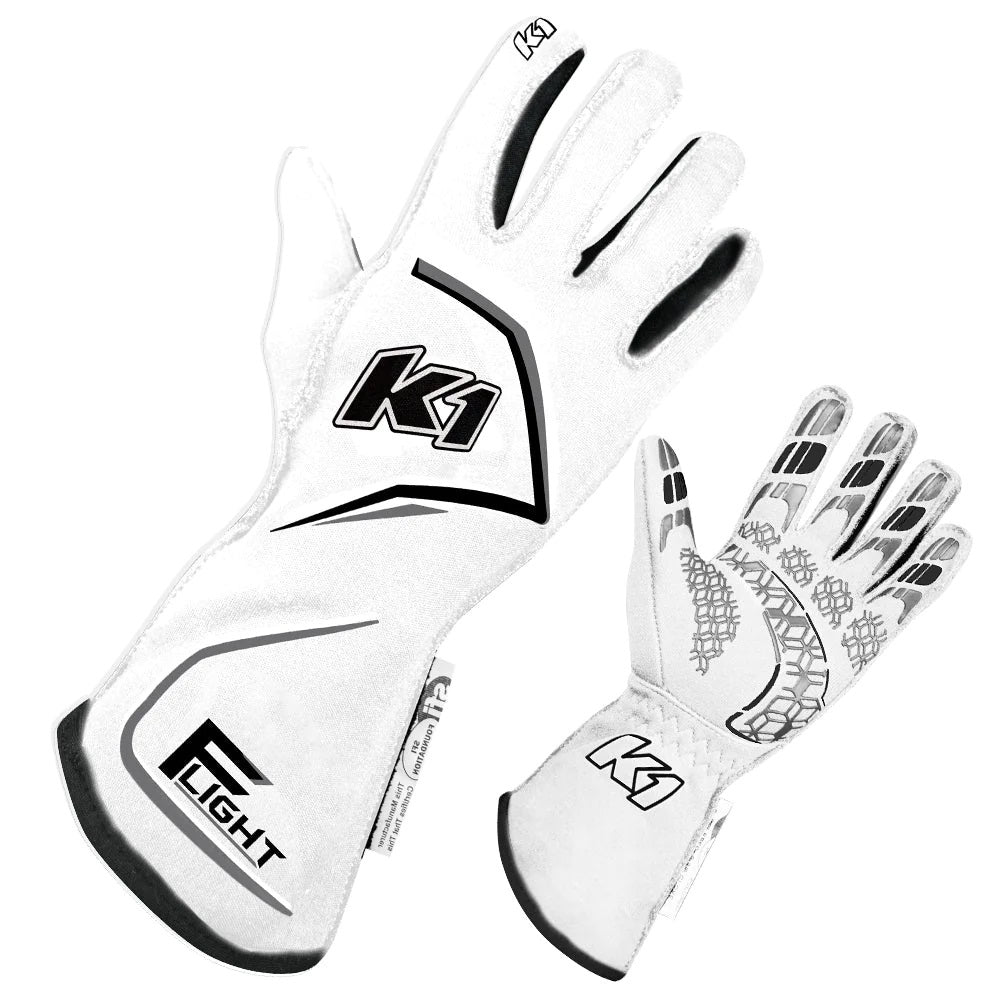K1 RACEGEAR 23-FLT-WG-2XL - Gloves Flight XX-Large White image