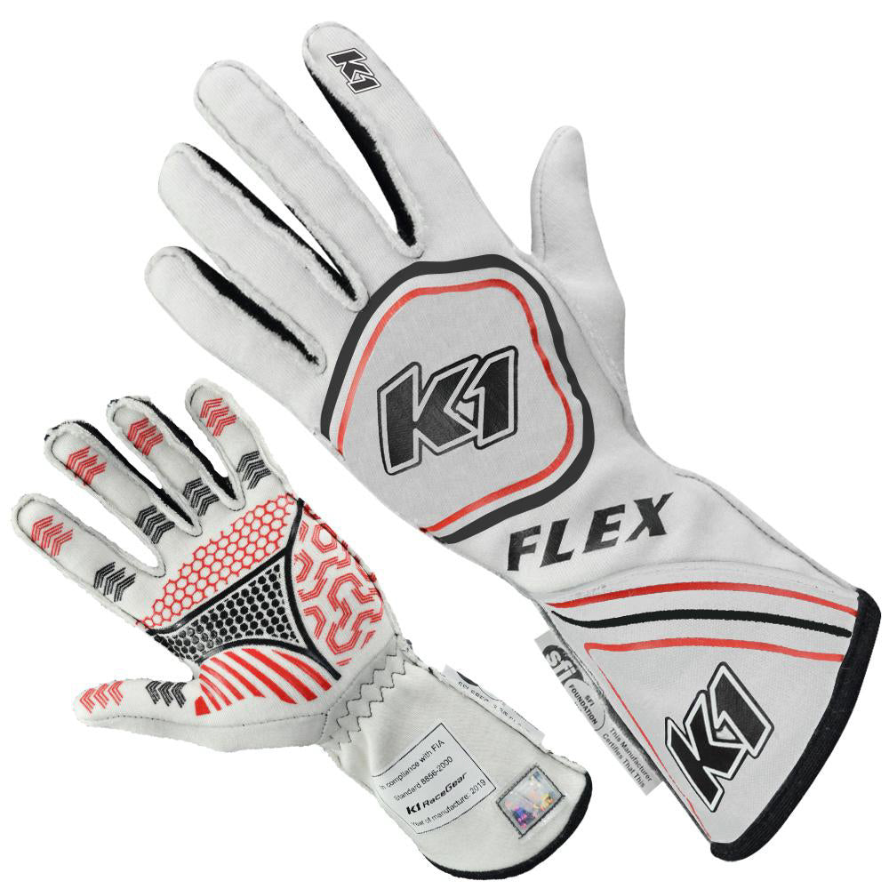 K1 RACEGEAR 23-FLX-W-S - Glove Flex Small White SFI / FIA image