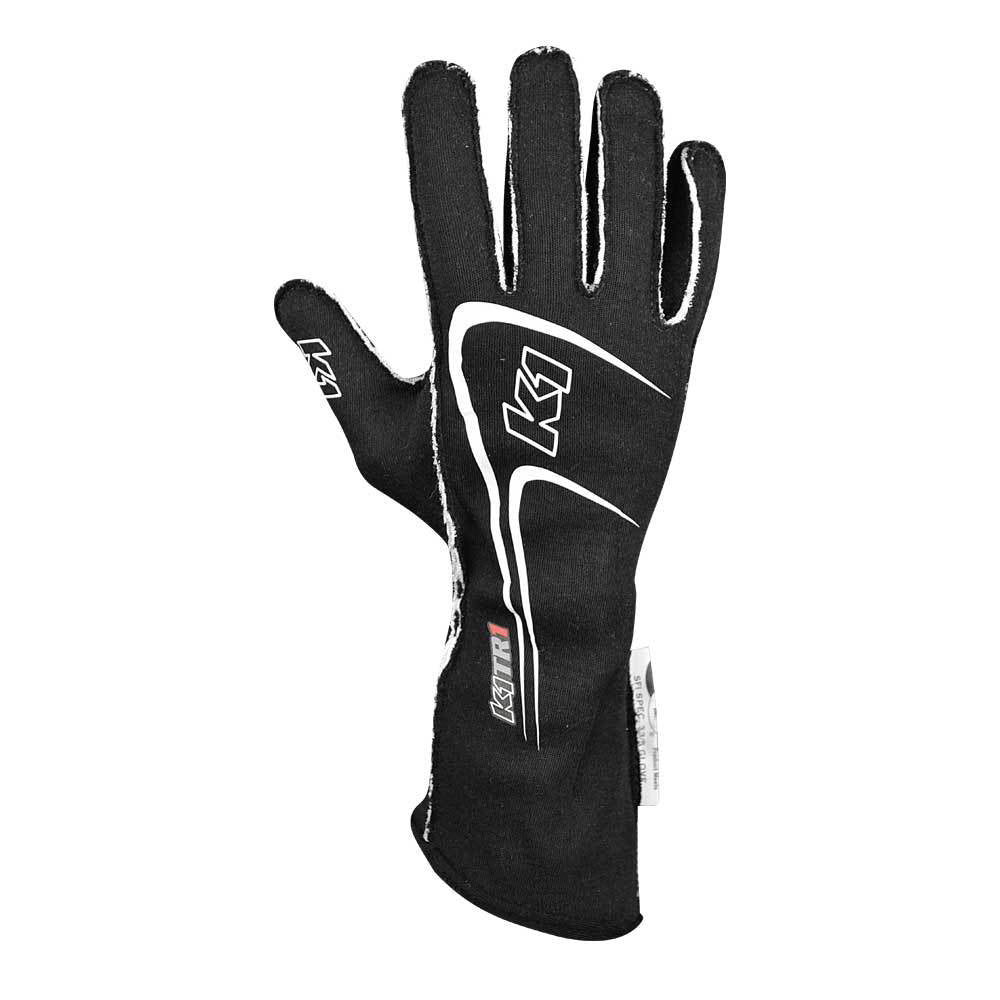 K1 RACEGEAR 23-TR1-N-3XS - Glove Track 1 Black 3X- Small Youth image