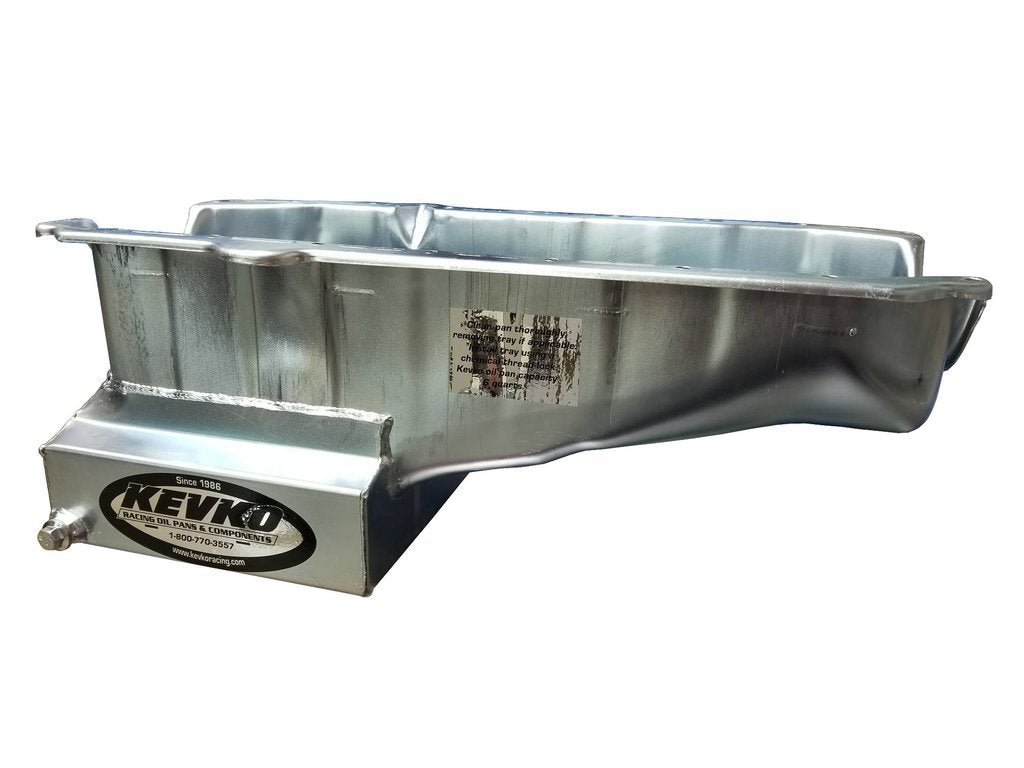 KEVKO OIL PANS & COMPONENTS 1070RH - SBC Oil Pan 6qt Street/ Strip RH Dipstick 80-85 image