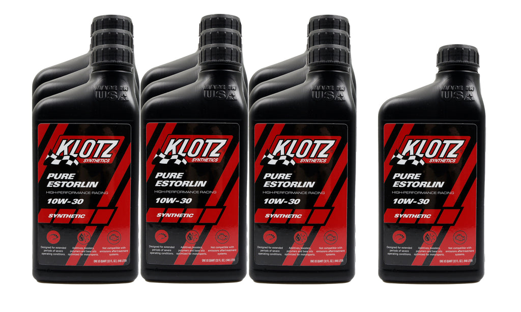 KLOTZ SYNTHETIC LUBRICANTS KE-930-10 - Pure Estorlin Synthetic Oil 10w30 Case 10x1 QT image