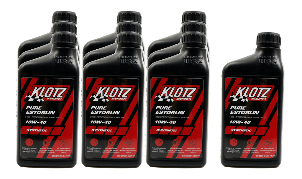 KLOTZ SYNTHETIC LUBRICANTS KE-940-10 - Pure Estorlin Synthetic Oil 10w40 Case 10x1 Qt image