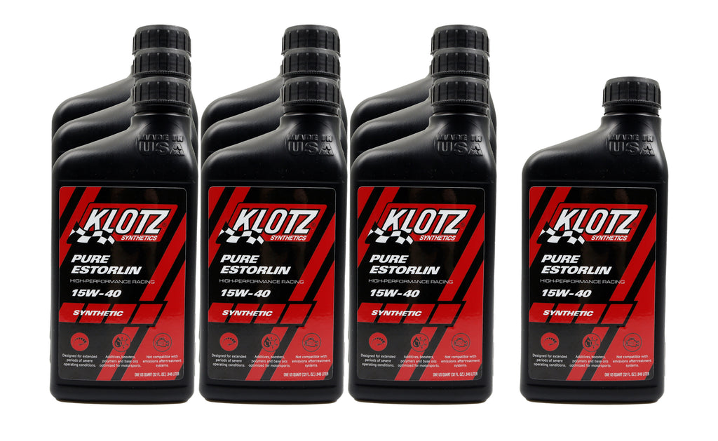 KLOTZ SYNTHETIC LUBRICANTS KE-954-10 - Pure Estorlin Synthetic Oil 15w40 Case 10x1 Qt image