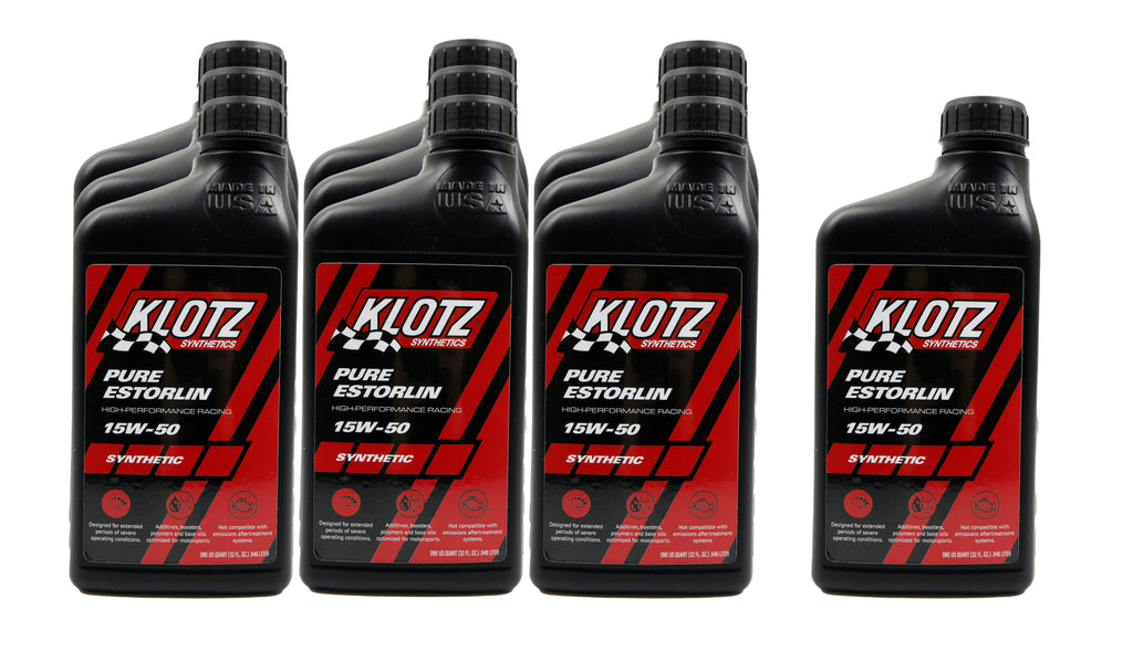 KLOTZ SYNTHETIC LUBRICANTS KE-955-10 - Pure Estorlin Synthetic Oil 15w50 Case 10x1 Qt image