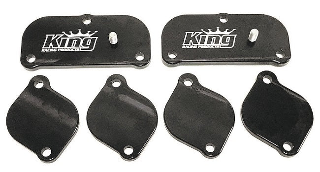 KING RACING PRODUCTS 2100 - Exhaust Cover Kit Billet Spread Port image