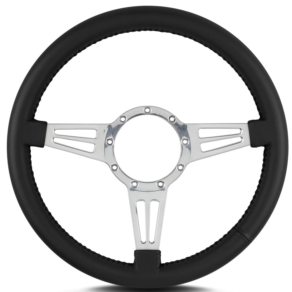 LECARRA STEERING WHEELS 44401 - Steering Wheel Mark 4 Do uble Slot Pol. w/Blk Wra image