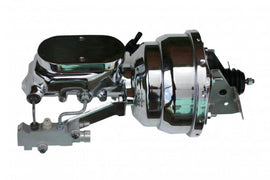 LEED BRAKES 2N6B2 - 8in Dual Chrome Brake Bo oster 1-1/8in Bore Mastr image