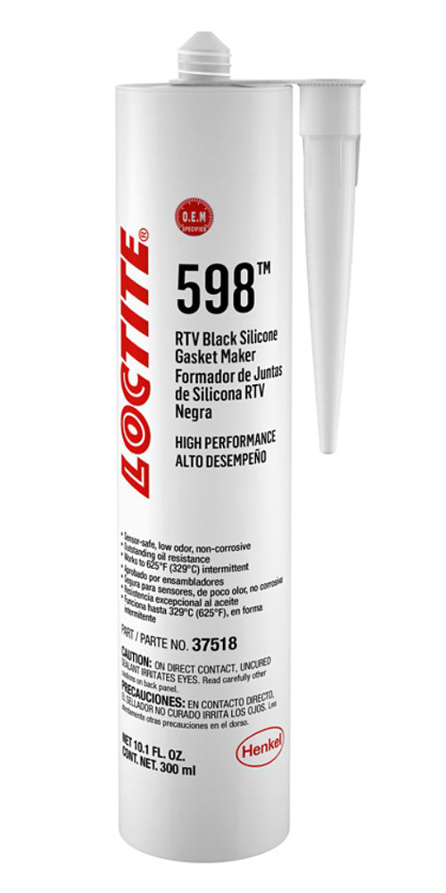 LOCTITE 495074 - RTV 598 Black Silicone Cartridge 300ml/10.14oz image