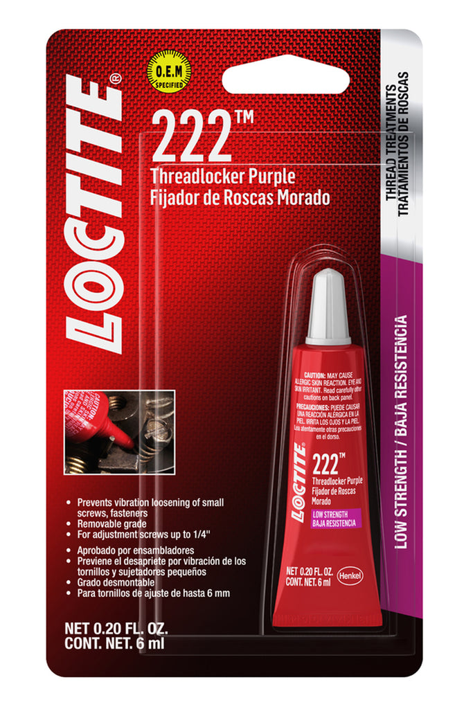 LOCTITE 555339 - Threadlocker 222 Low Str ength Purple 6ml image