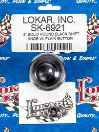 LOKAR SK-6921 - 2in Shift Knob Solid Round Black w/Button image