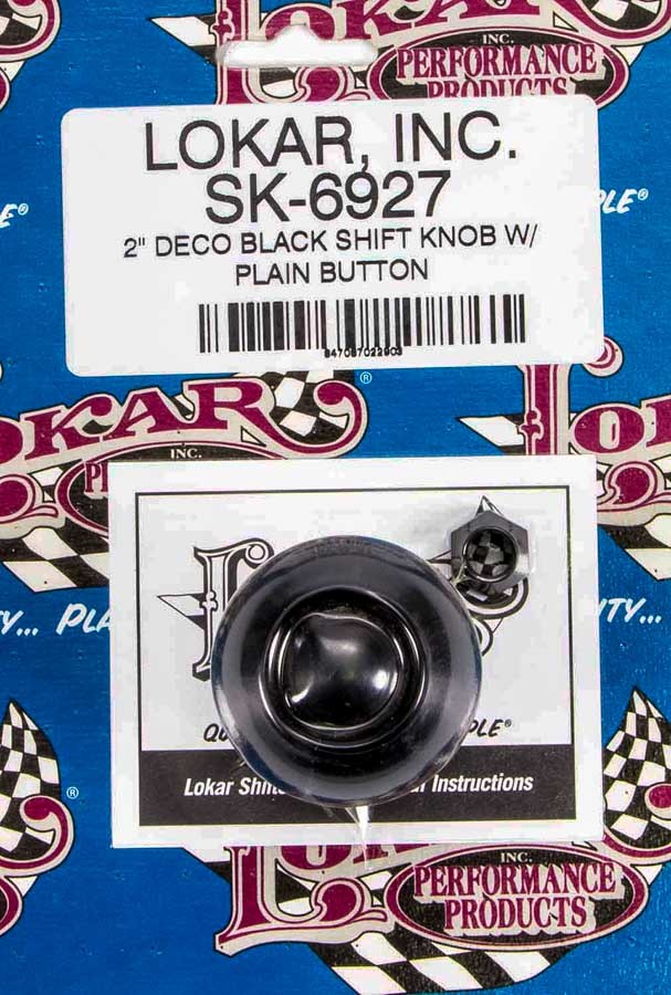 LOKAR SK-6927 - 2in Shift Knob Deco Black w/Button image