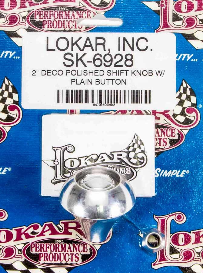 LOKAR SK-6928 - 2in Shift Knob Deco Polished w/Button image