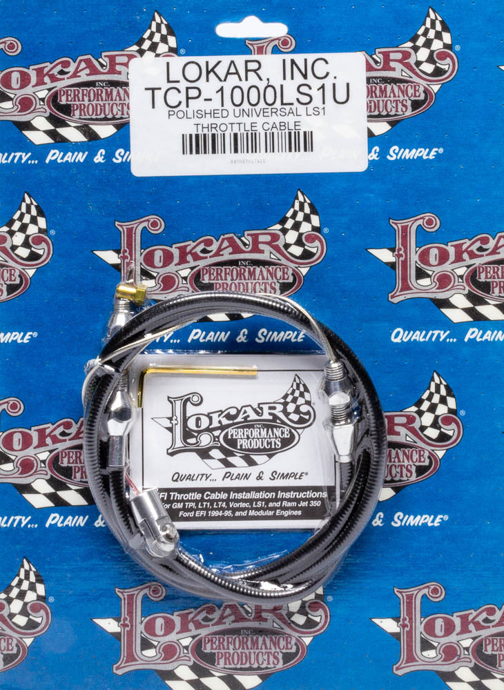 LOKAR TCP-1000LS1U - Polished Universal Throt tle Cable LS Engine image