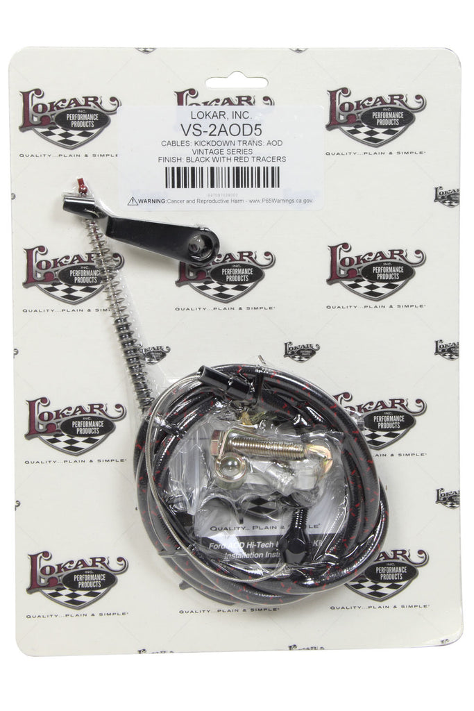 LOKAR VS-2AOD5 - Vintage Series Ford Aod Kickdown Cable Black image