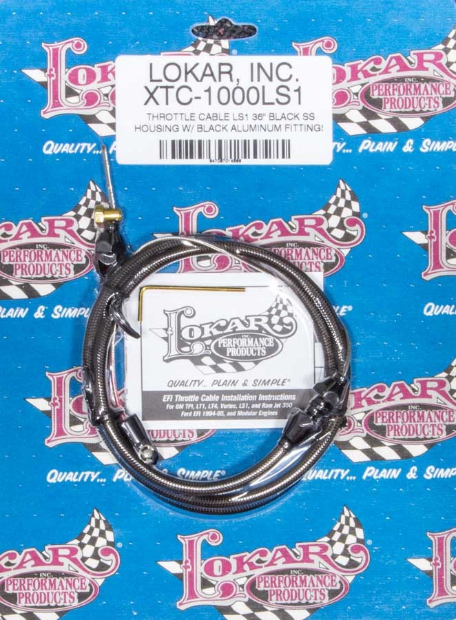 LOKAR XTC-1000LS1 - Throttle Cable Black 36in LS1 image