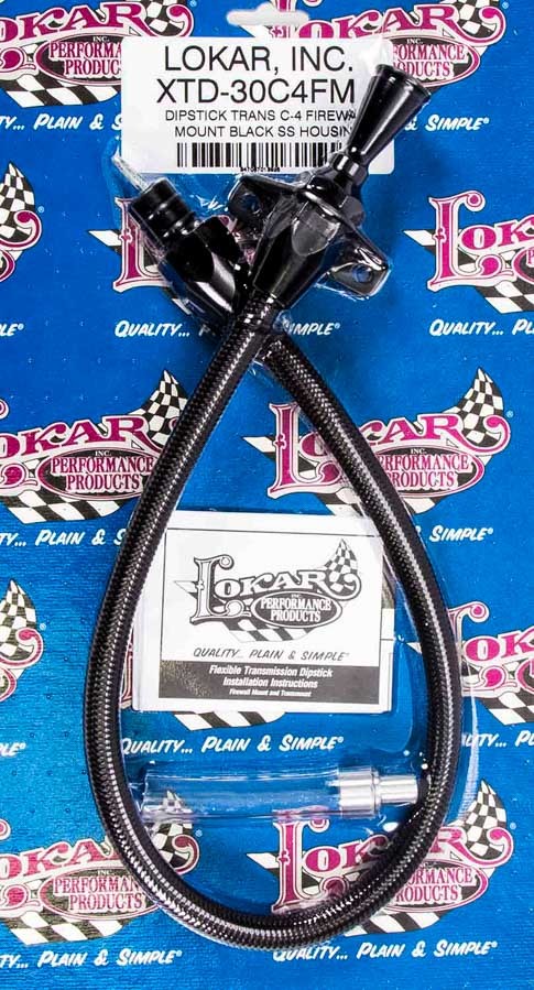 LOKAR XTD-30C4FM - Black Dipstick Ford C4 Trans Firewall Mount image