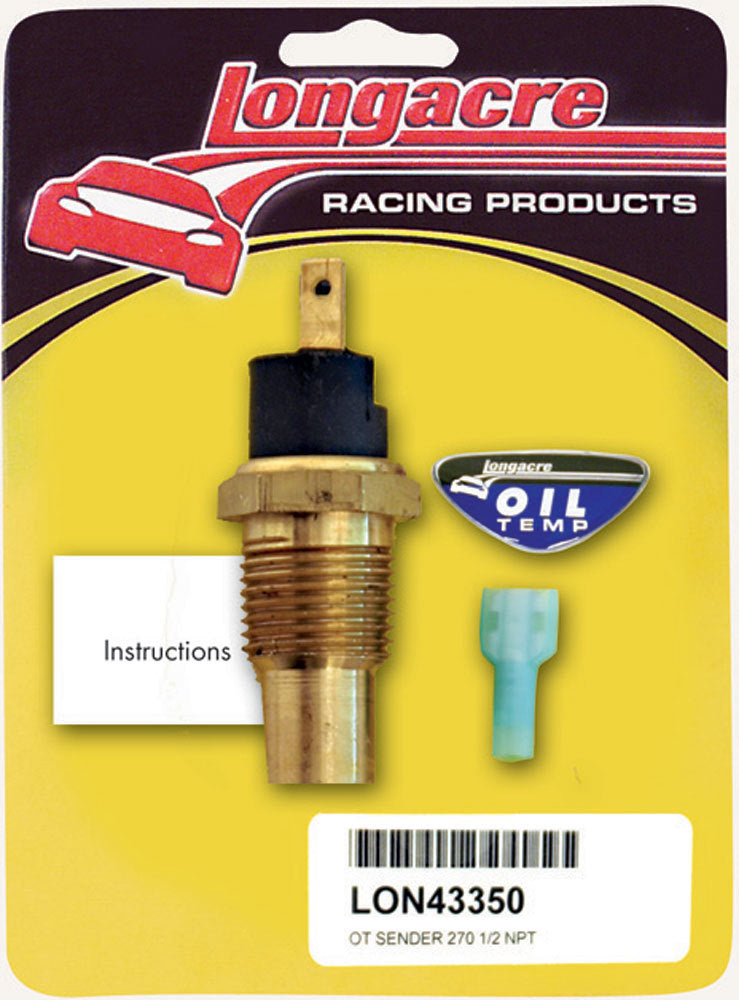 LONGACRE 52-43350 - Oil Temp Sensor 1/2in. NPT 270 Deg image