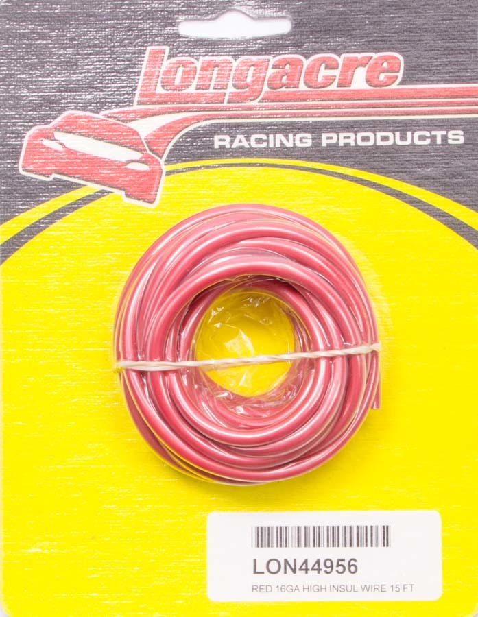 LONGACRE 52-44956 - Wire 16 Gauge 15ft Red image