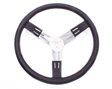 Load image into Gallery viewer, LONGACRE 52-56811 - 17in. Steering Wheel Black Alum. Smooth Grip image