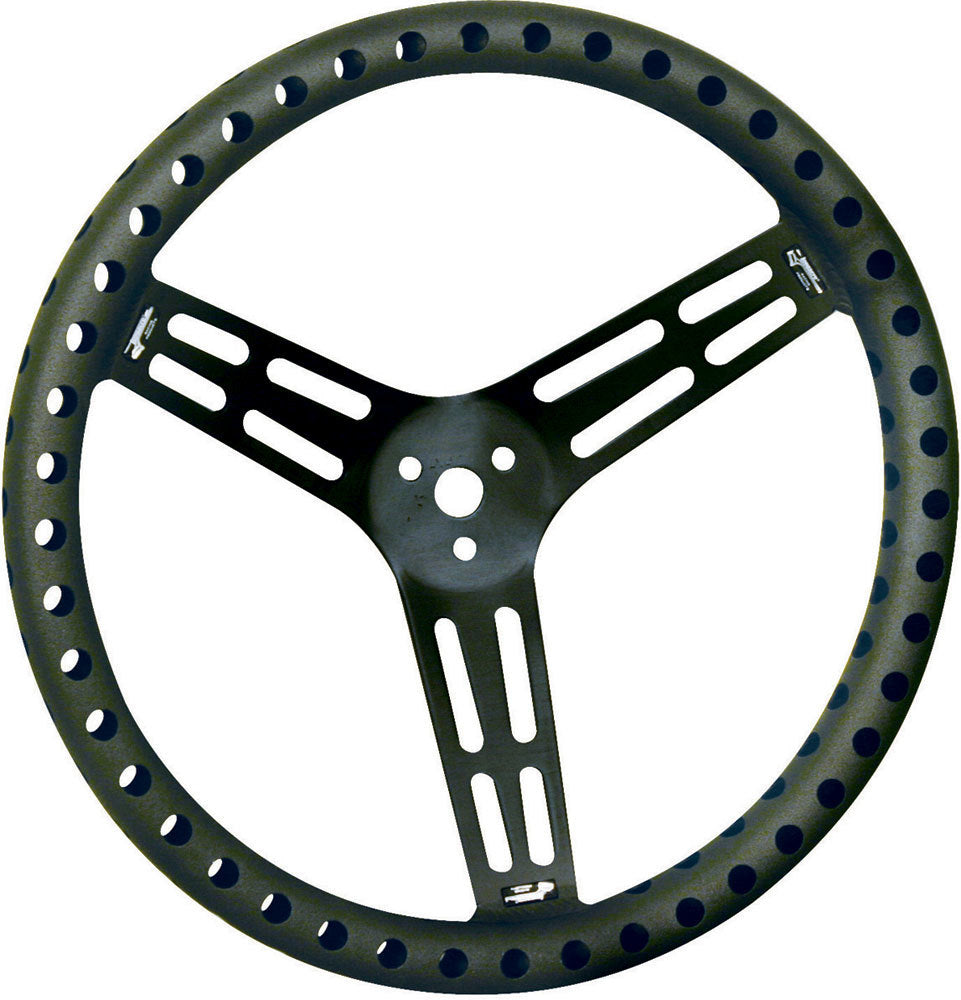 LONGACRE 52-56838 - Steering Wheel 15in Dished Drilled Black image