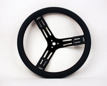 Load image into Gallery viewer, LONGACRE 52-56841 - 15in. Steering Wheel Black Steel Smooth Grip image