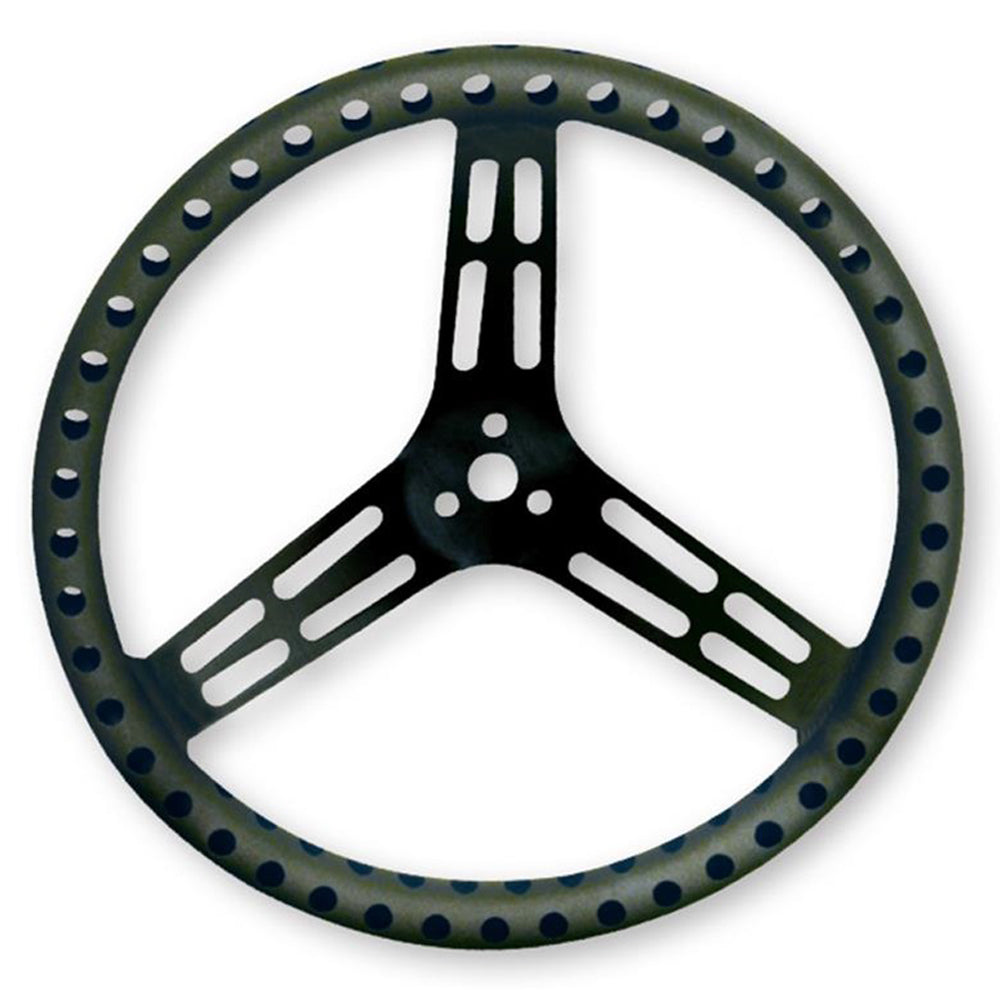 LONGACRE 52-56867 - Steering Wheel 15in Flat Drilled Black image