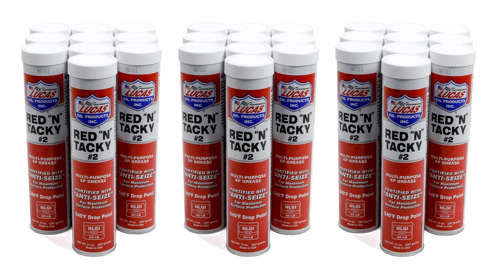 LUCAS OIL 10005-30 - Red-N-Tacky Grease Case/30-14oz Tube image