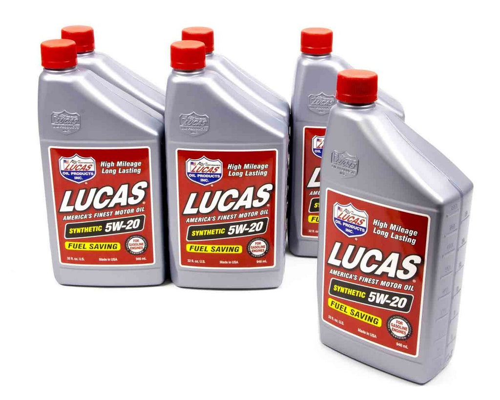 LUCAS OIL 10082-6 - Synthetic 5w20 Oil 6x1 Qt image