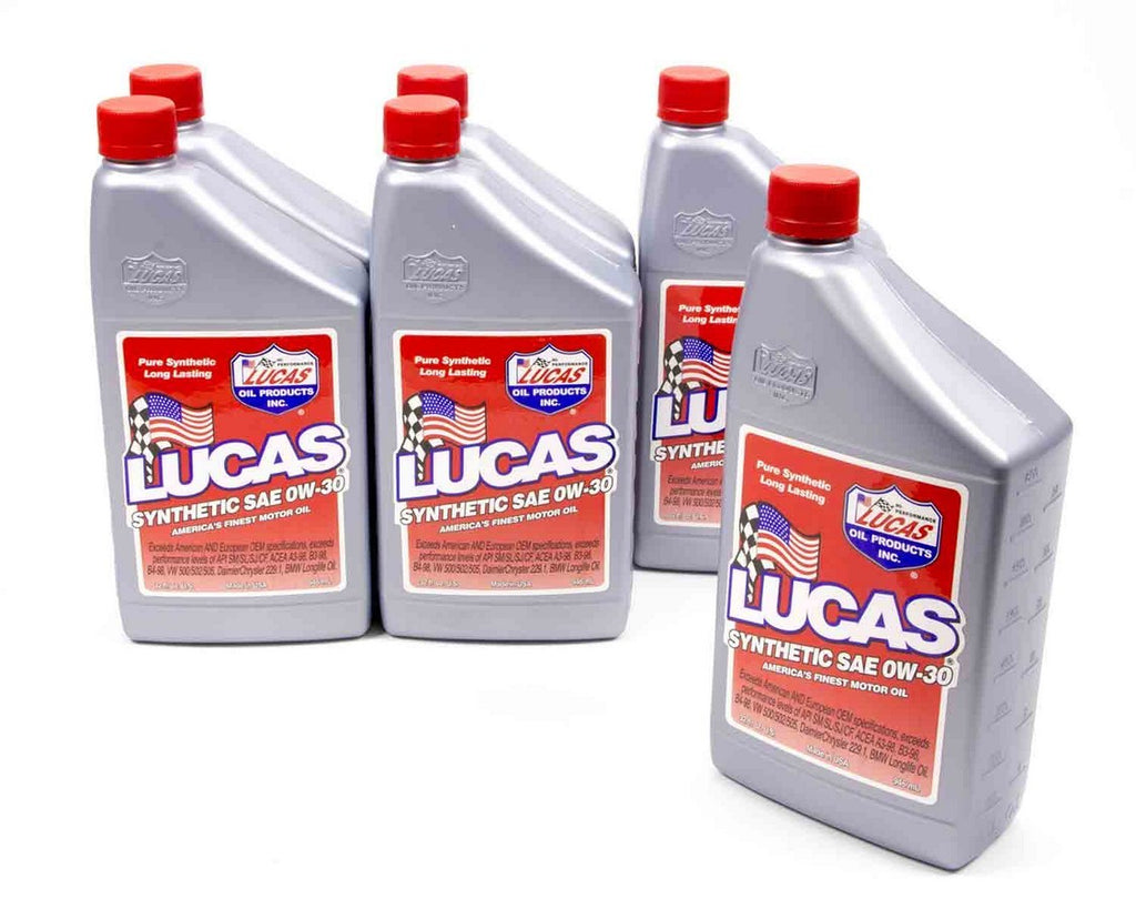 LUCAS OIL 10179-6 - Synthetic 0w30 Oil 6x1 Qt image