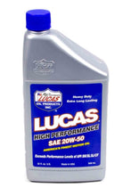 Load image into Gallery viewer, LUCAS OIL 10252 - 20w50 Plus Motor Oil 1 Qt Petroleum image