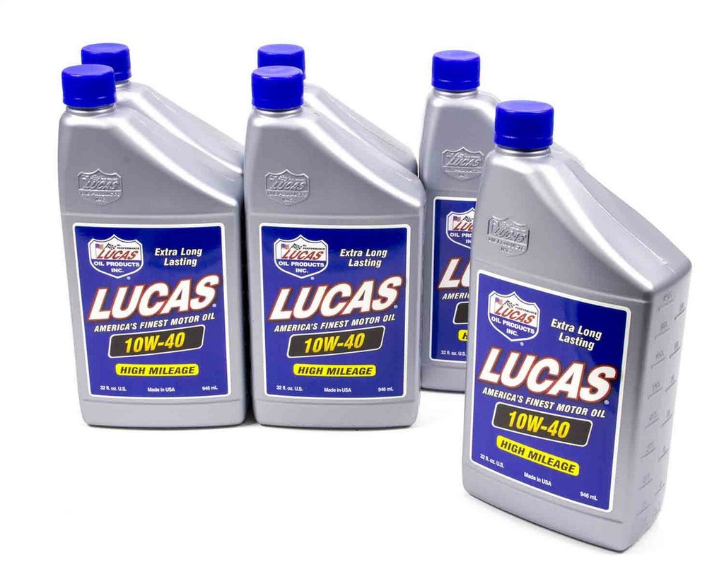 LUCAS OIL 10275-6 - SAE 10W40 Motor Oil 6x1 Quart image